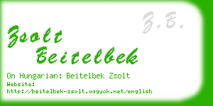 zsolt beitelbek business card